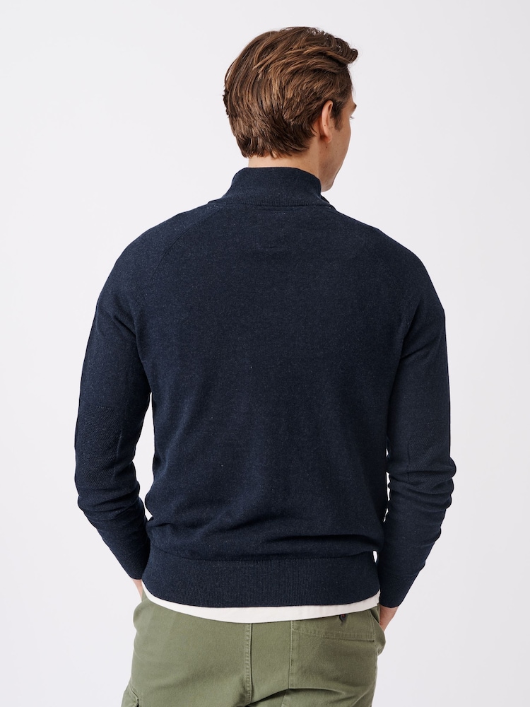 Aubin Bonby Quarter Zip Cotton Jumper - Image 2 of 7