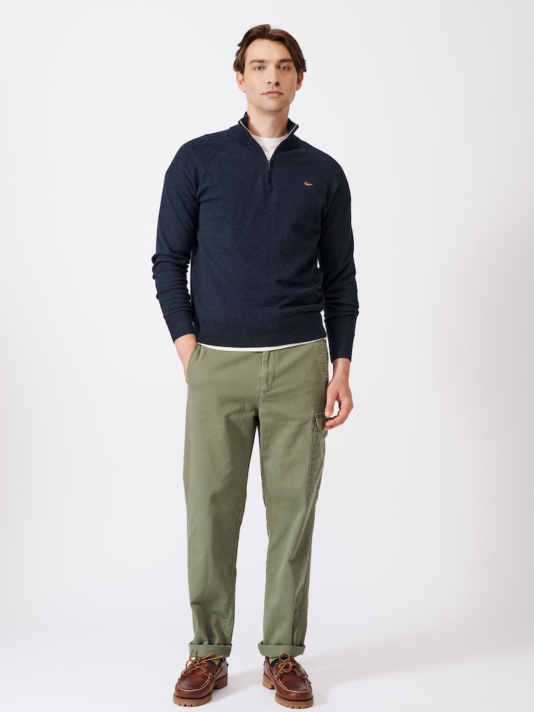 Aubin Bonby Quarter Zip Cotton Jumper - Image 3 of 7