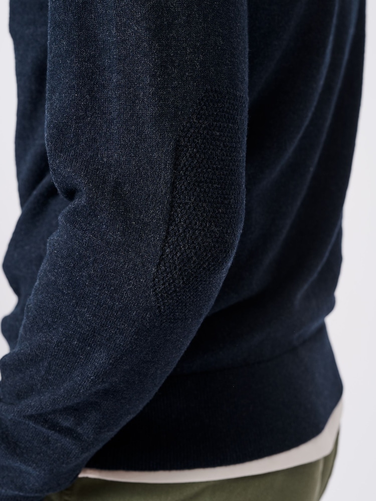 Aubin Bonby Quarter Zip Cotton Jumper - Image 5 of 7