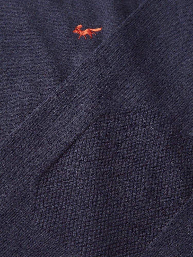 Aubin Bonby Quarter Zip Cotton Jumper - Image 6 of 7