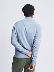 Aubin Bonby Zip Neck Cotton Jumper - Image 2 of 6