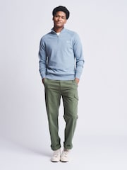Aubin Bonby Zip Neck Cotton Jumper - Image 3 of 6