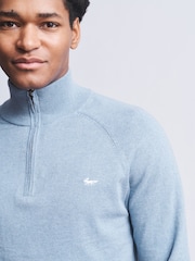 Aubin Bonby Zip Neck Cotton Jumper - Image 4 of 6