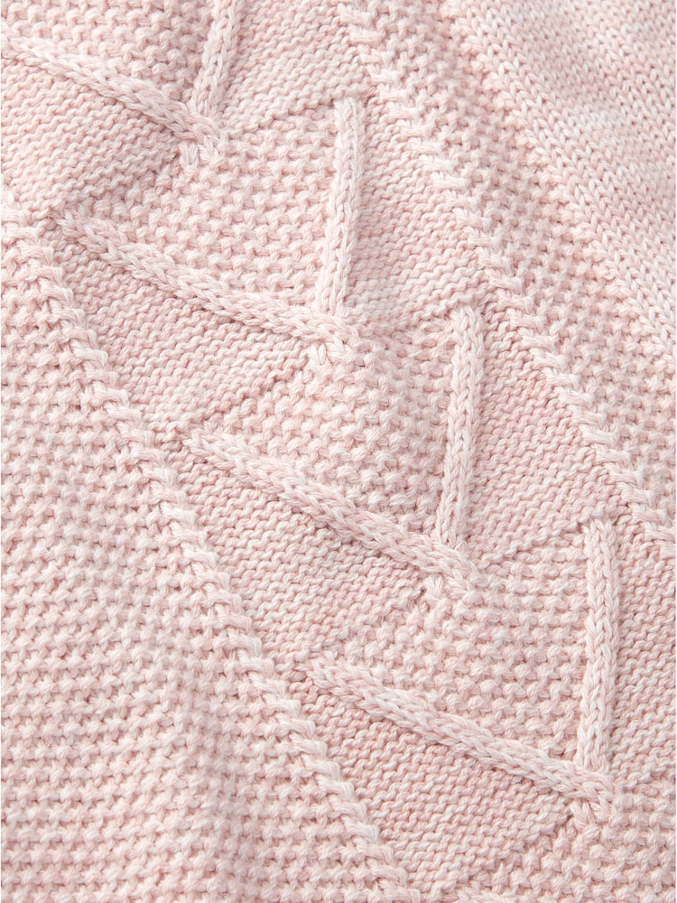 Aubin Pink Northhorpe Stitch Interest Crew Jumper - Image 7 of 7