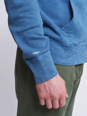 Aubin Blue Fullbeck Slub Zip Up Hoodie - Image 5 of 6