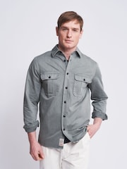 Aubin Green Buckingham Overshirt - Image 1 of 1