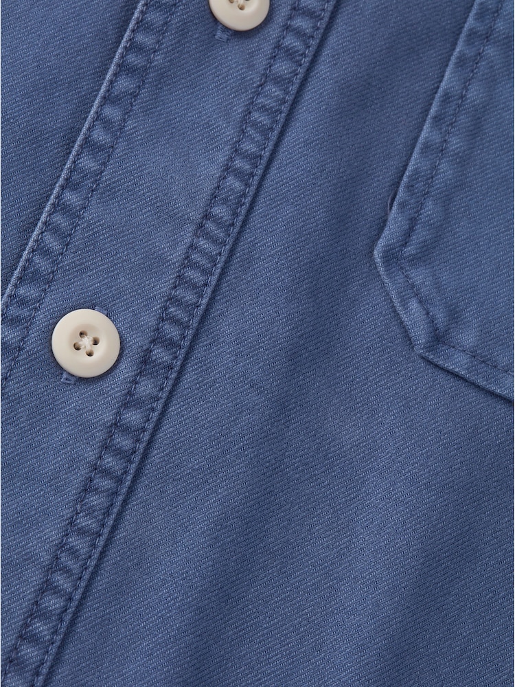 Aubin Blue Dovedale Cotton Twill Overshirt - Image 7 of 7