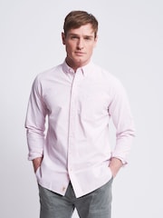 Aubin Pink Aldridge Oxford Button Down 100% Cotton Shirt - Image 1 of 7