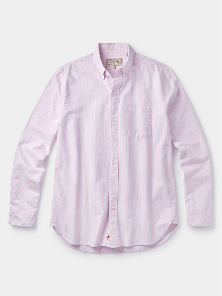 Aubin Pink Aldridge Oxford Button Down 100% Cotton Shirt - Image 7 of 7