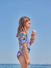 Purple Tropical Rash Vest (3-16yrs) - Image 2 of 8