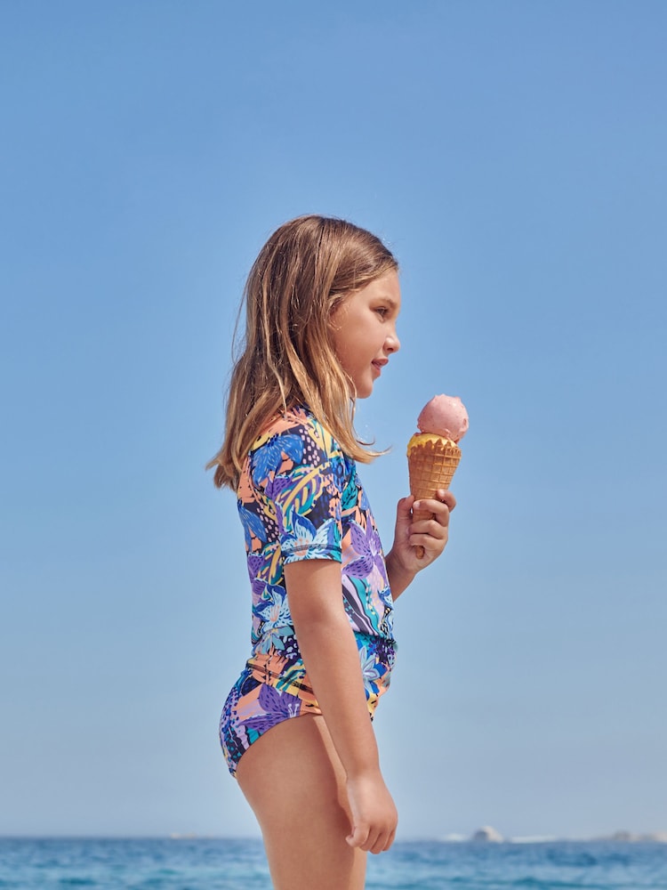 Purple Tropical Rash Vest (3-16yrs) - Image 2 of 8