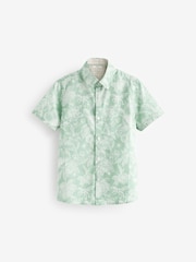Green Short Sleeves Printed Shirt (3-16yrs) - Image 1 of 4