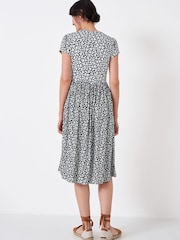 Crew Clothing Company Multi Floral Print White Jersey Dress - Image 2 of 4