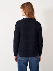 Crew Clothing Blue Tali Boat Neck Knit Jumper - Image 2 of 5
