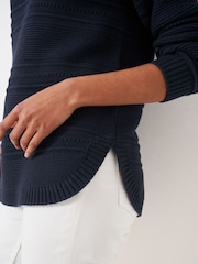 Crew Clothing Blue Tali Boat Neck Knit Jumper - Image 5 of 5