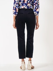 Crew Clothing Company Black Jacquard Cotton Fitted Casual Trousers - Image 2 of 6