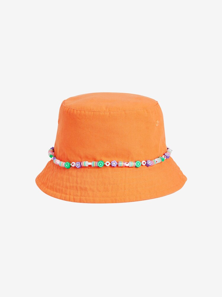 Orange Beaded Bucket Hat (3-16yrs) - Image 1 of 2 Orange Beaded Bucket Hat (3-16yrs) - Image 1 of 2