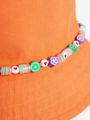 Orange Beaded Bucket Hat (3-16yrs) - Image 2 of 2