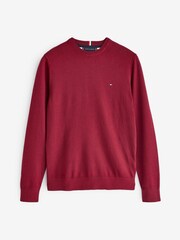 Tommy Hilfiger Red Cotton Blend Jumper With Cashmere - Image 5 of 5
