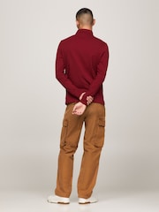 Tommy Hilfiger Red Marun 1985 Regular Long Sleeve Polo Shirt - Image 2 of 5