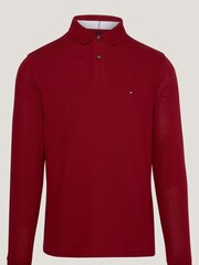 Tommy Hilfiger Red Marun 1985 Regular Long Sleeve Polo Shirt - Image 5 of 5