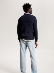 Tommy Hilfiger Blue Navy Classic Cable Jumper - Image 2 of 5