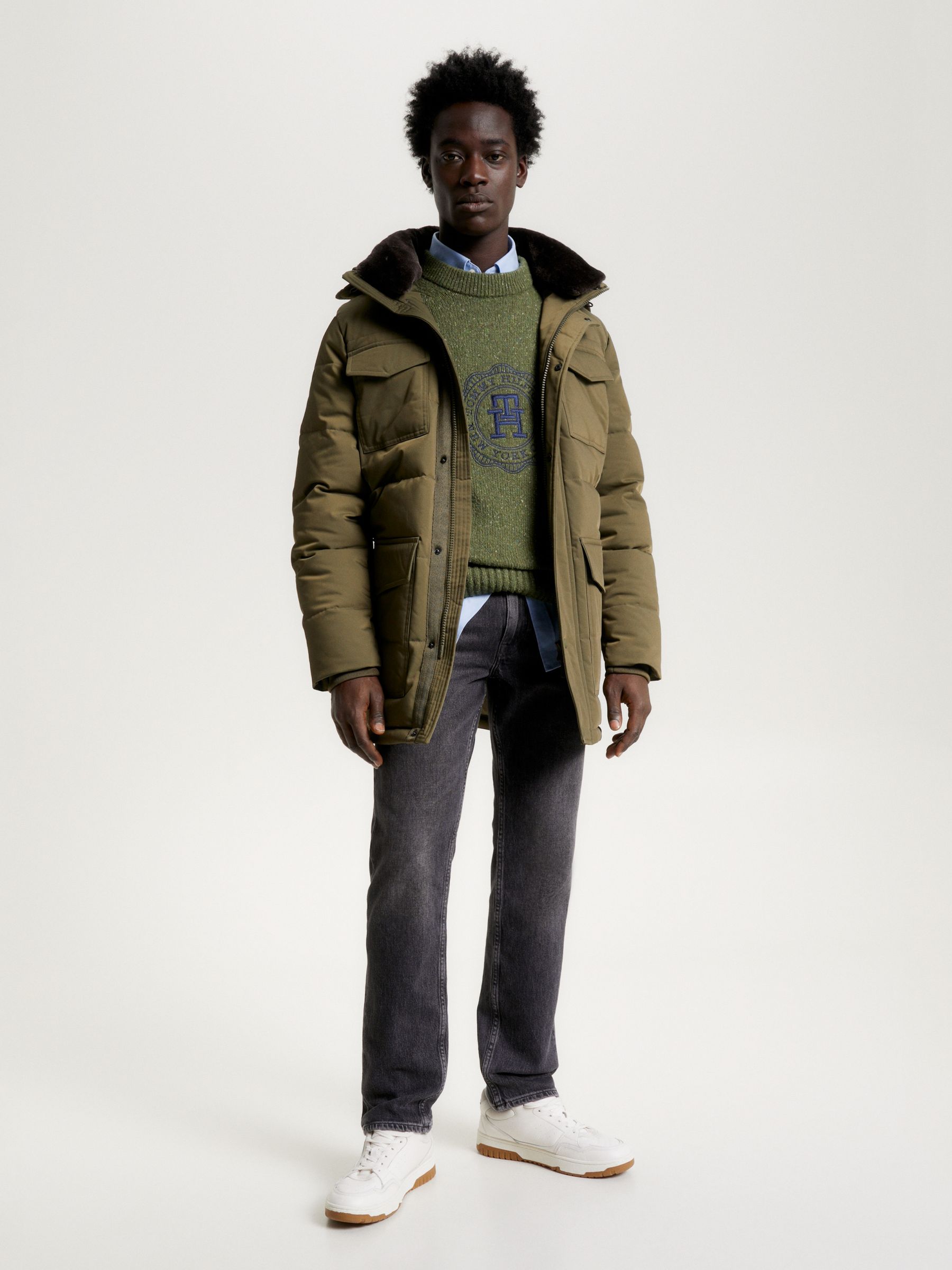 Buy Tommy Hilfiger Green Rockie Utility Parka Coat Jacket from Next Luxembourg
