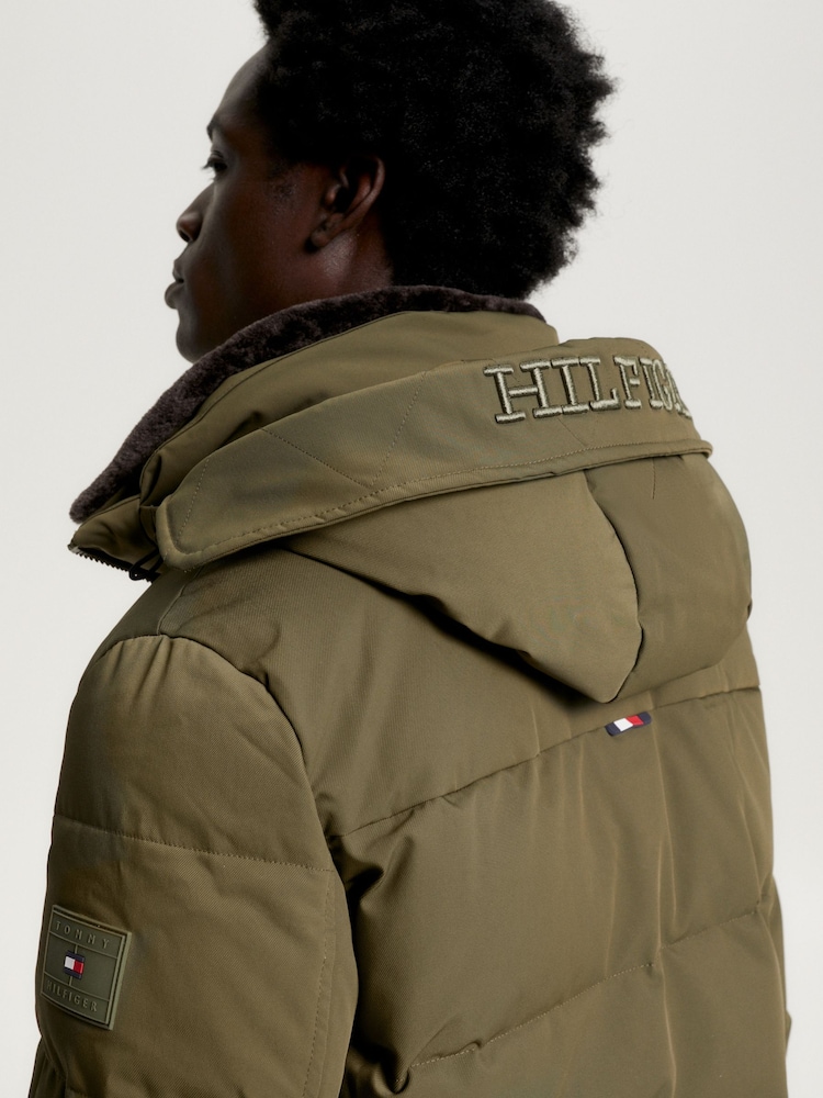 Tommy Hilfiger Green Rockie Utility Parka Coat Jacket - Image 4 of 6