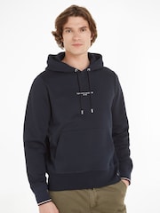 Tommy Hilfiger Blue Logo Tipped Hoodie - Image 1 of 4