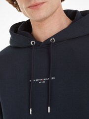 Tommy Hilfiger Blue Logo Tipped Hoodie - Image 3 of 4