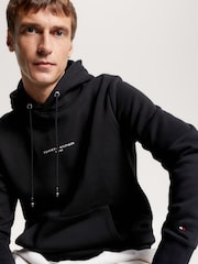 Tommy Hilfiger Black Logo Tipped Hoodie - Image 3 of 5