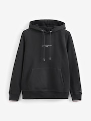 Tommy Hilfiger Black Logo Tipped Hoodie - Image 5 of 5
