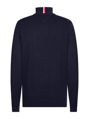 Tommy Hilfiger Blue Blue Pima Cashmere Blend Zip Up Jumper - Image 6 of 6