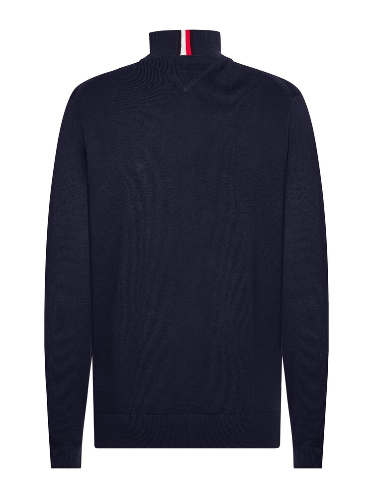 Tommy Hilfiger Blue Blue Pima Cashmere Blend Zip Up Jumper - Image 6 of 6