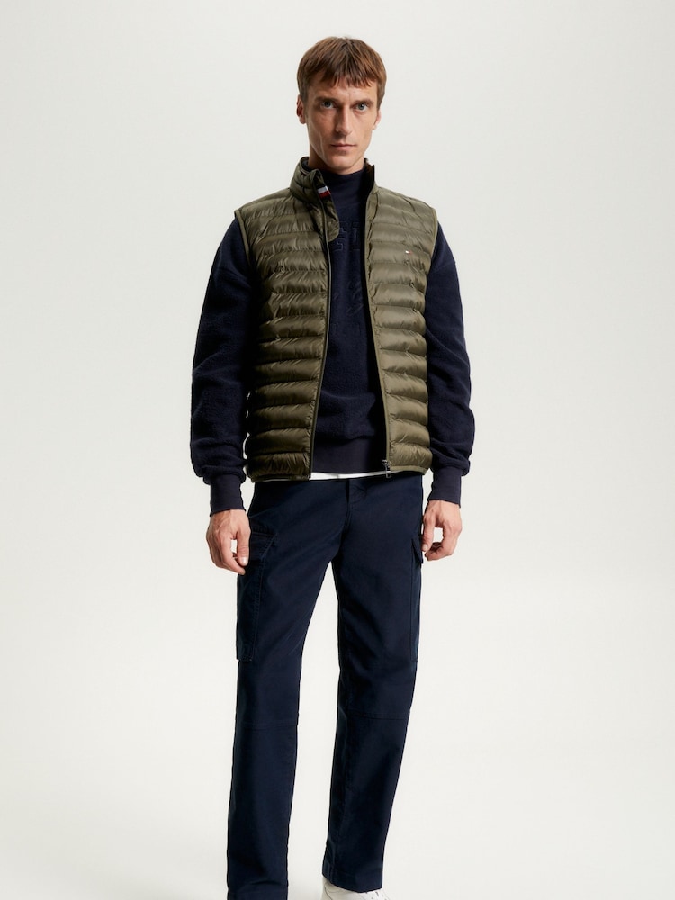Tommy Hilfiger Green Packable Recycled Gilet - Image 1 of 7