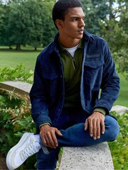 Blau - Tommy Hilfiger Solid Hemdjacke aus Cord, Grün - Bild 3 von 9