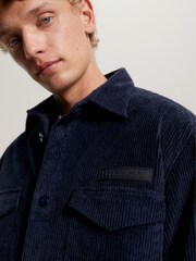 Blau - Tommy Hilfiger Solid Hemdjacke aus Cord, Grün - Bild 7 von 9