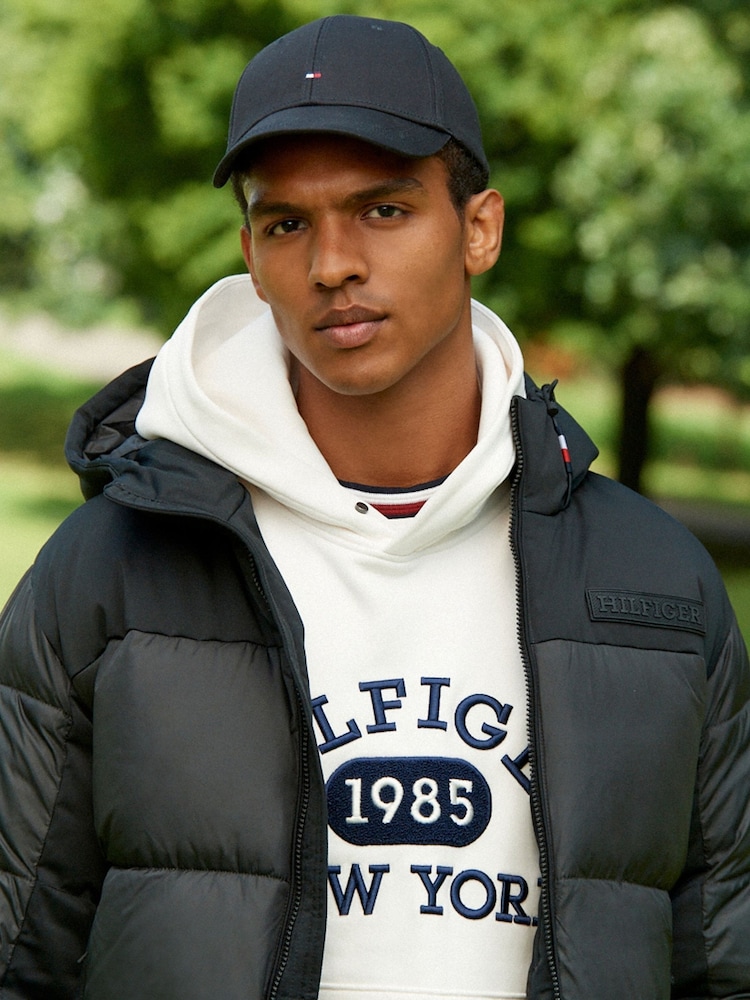 Tommy Hilfiger White Logo Tipped 100% Cotton T-Shirt - Image 2 of 7