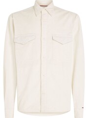 Weiß - Tommy Hilfiger Solid Hemdjacke aus Cord, Grün - Bild 5 von 5