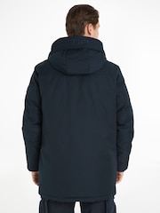 Tommy Hilfiger Blue Non-Fur Down Rockie Parka Hooded Jacket - Image 2 of 5