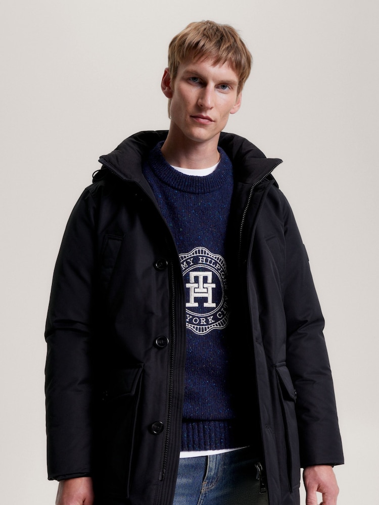 črna - Parka brez krzna Tommy Hilfiger Down Rockie Parka s kapuco jakno; suknjič - Slika 1 iz 5 črna - Parka brez krzna Tommy Hilfiger Down Rockie Parka s kapuco jakno; suknjič - Slika 1 iz 5
