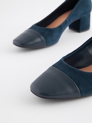 Mornarica - Usnjeni čevlji s široko peto Forever Comfort® - Slika 6 iz 8