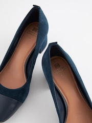 Mornarica - Usnjeni čevlji s široko peto Forever Comfort® - Slika 8 iz 8