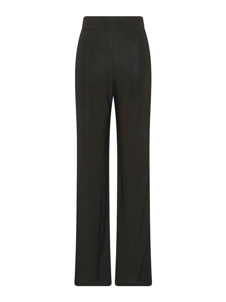 Long Tall Sally Black Stretch Palazzo Wide Leg Trousers - Image 4 of 4