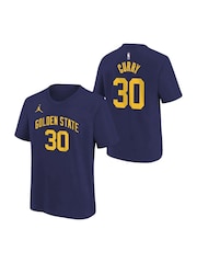 Fanatics Stephen Curry Youth Blue 100% Cotton Golden State Warriors Statement Name And Number T-Shirt - Image 1 of 3