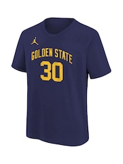 Fanatics Stephen Curry Youth Blue 100% Cotton Golden State Warriors Statement Name And Number T-Shirt - Image 2 of 3