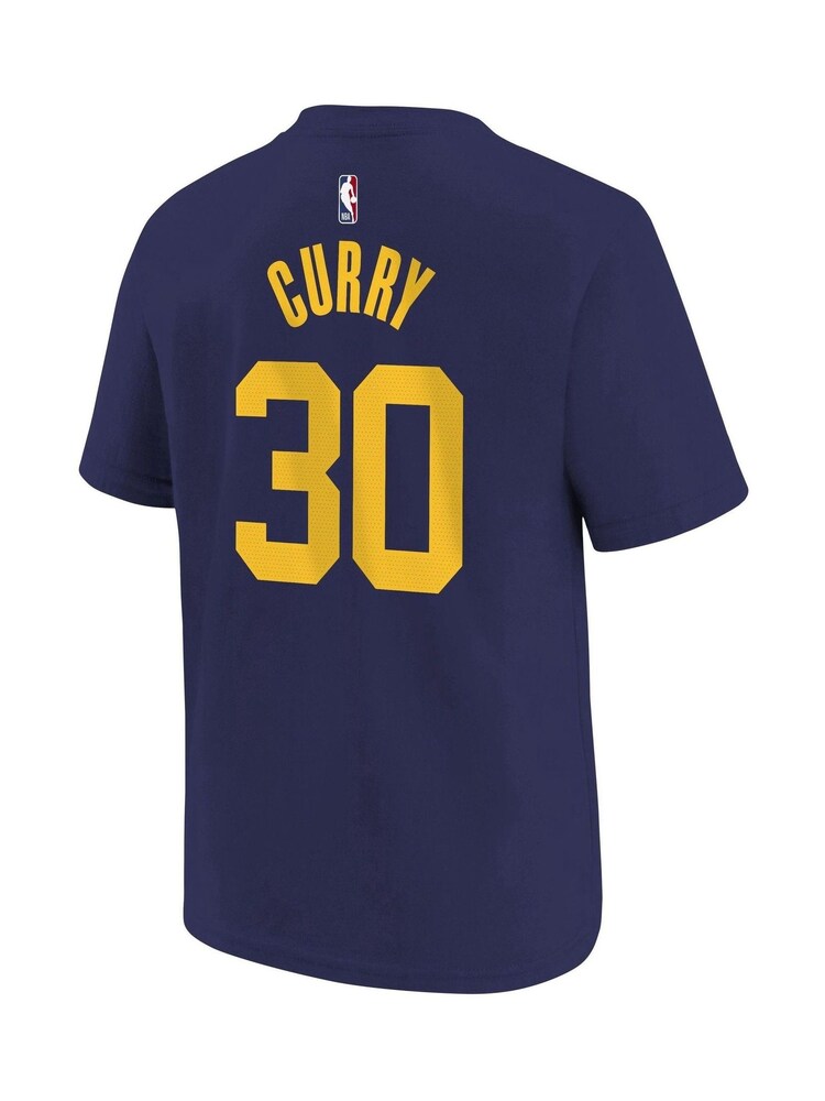Fanatics Stephen Curry Youth Blue 100% Cotton Golden State Warriors Statement Name And Number T-Shirt - Image 3 of 3 Fanatics Stephen Curry Youth Blue 100% Cotton Golden State Warriors Statement Name And Number T-Shirt - Image 3 of 3