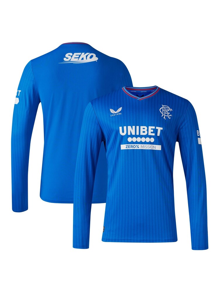 Castore Blue Glasgow Rangers Home Long Sleeve Shirt 2023-24 - Image 1 of 3