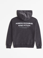 Abercrombie & Fitch Grey Zip-Through Logo Hoodie - Image 2 of 2