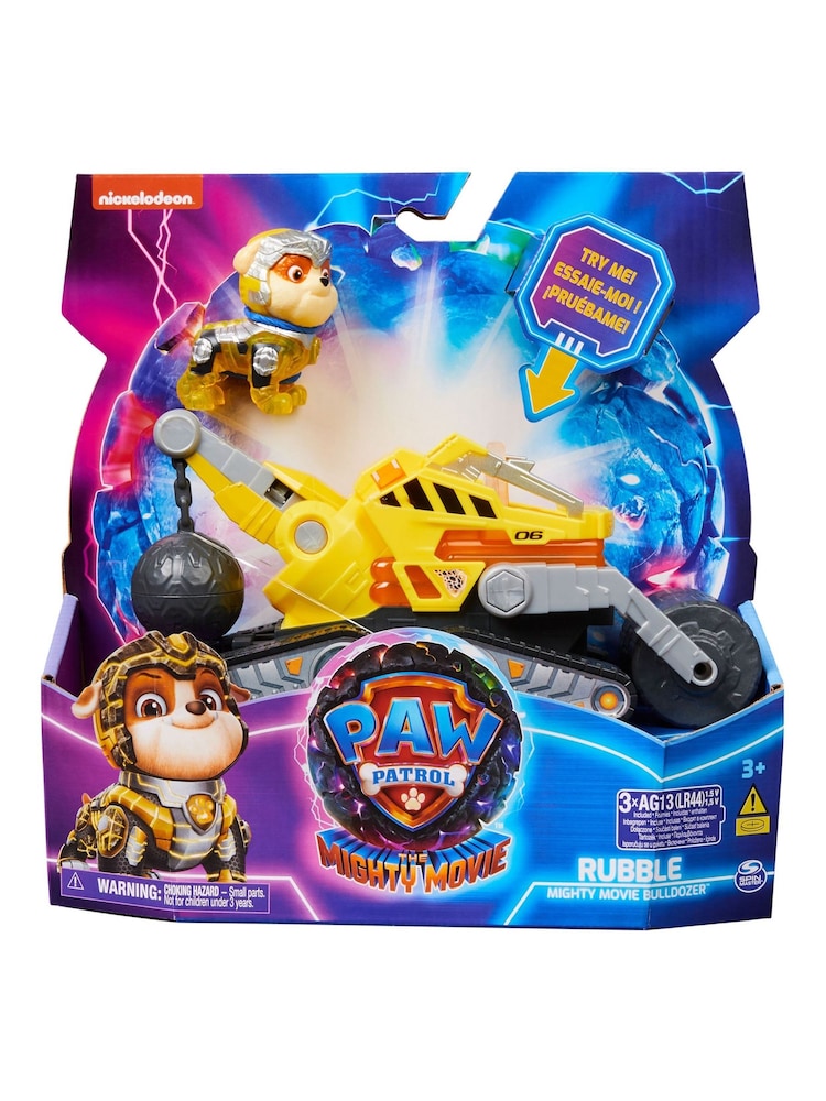 Paw Patrol Mighty Movie Themed Vehicles Rubble Toy - Image 2 of 4